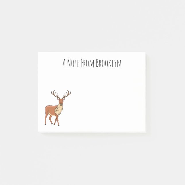 Bloco De Notas Imagem de desenho de Reindeer (Frente)