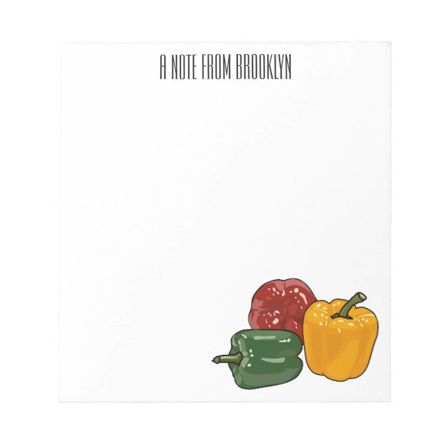 Bloco De Notas Imagem de desenho em Capsicum (Frente)