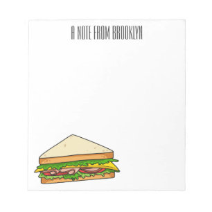Bloco De Notas Imagem de desenhos em Sandwich