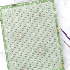 Bloco De Notas Imagem de Meio século Verde com Retrô Superior a 6