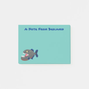 Bloco De Notas Imagem de uma piranha engraçada e famosa
