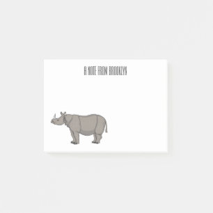 Bloco De Notas Imagem do desenho animado de Javan rhinoceros