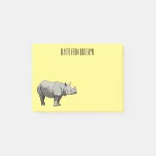 Bloco De Notas Imagem do desenho animado de Javan rhinoceros