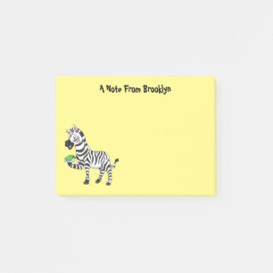Bloco De Notas Imagem engraçada de desenho animado de zebra