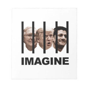 Bloco De Notas Imagine Trump, McConnell e Ryan por trás de Bares