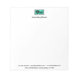 Bloco De Notas Imóveis Chave de Luxo Turquesa e Preto