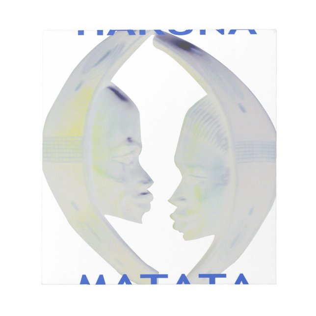 Bloco De Notas Impressão africano Hakuna Matata Design (Frente)