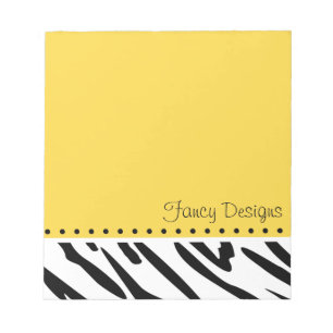 Bloco De Notas Impressão alaranjado da zebra