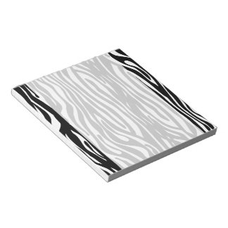 Bloco De Notas Impressão animal em branco e preto