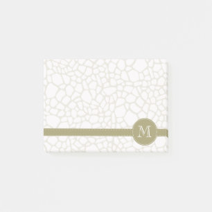 Bloco De Notas Impressão branco Dourado do girafa