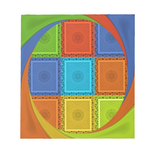 Bloco De Notas Impressão de Arranjo Rivante Verificado (Frente)