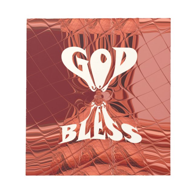Bloco De Notas Impressão de Arte Deus Abençoe (Frente)