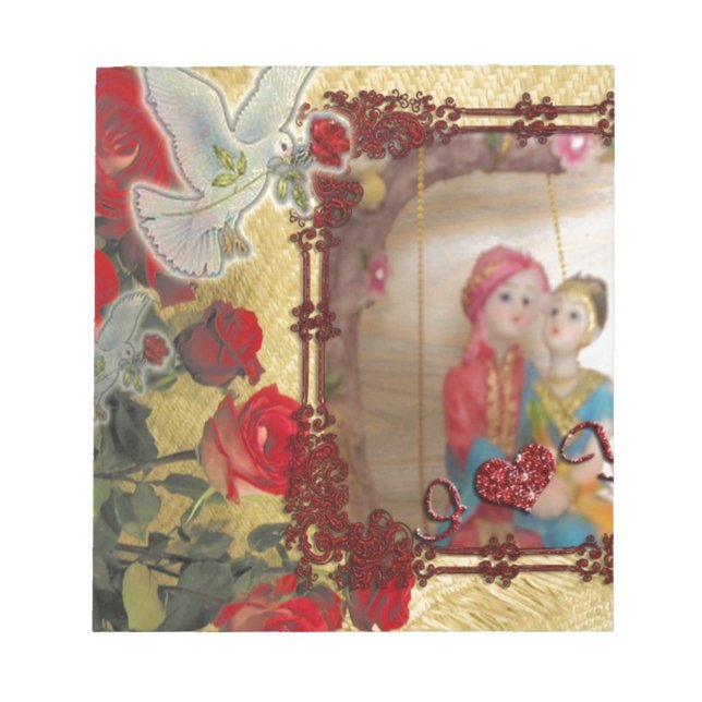 Bloco De Notas Impressão de Arte Gráfica Doll de Casamento (Frente)