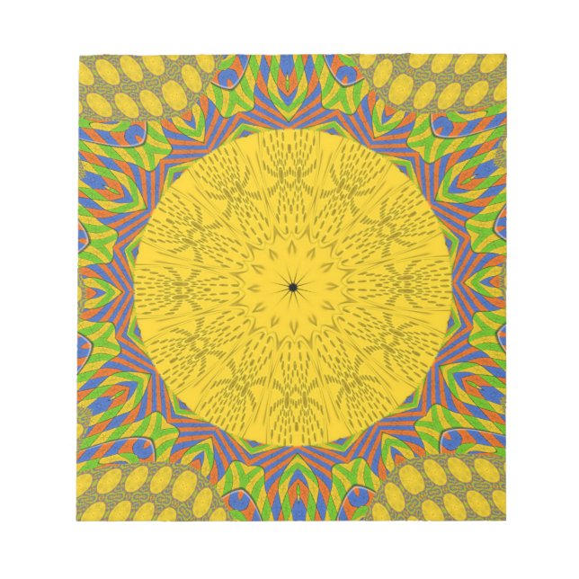 Bloco De Notas Impressão de arte-padrão egípcia (Frente)