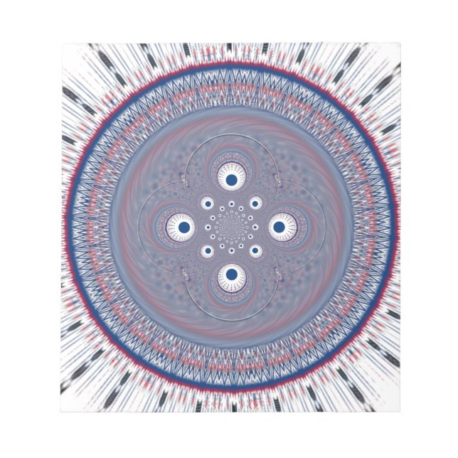 Bloco De Notas Impressão de Design de arte radial (Frente)