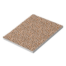 Bloco De Notas Impressão de leopardo laranja e marrom
