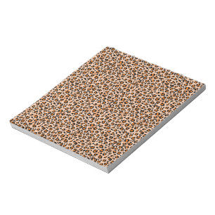 Bloco De Notas Impressão de leopardo laranja e marrom