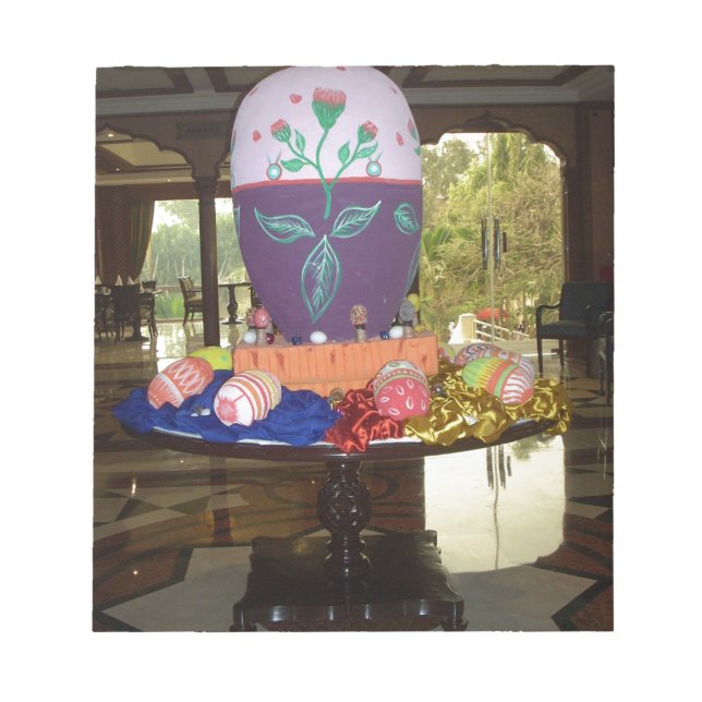 Bloco De Notas Impressão de Ovos de Páscoa Decorados (Frente)