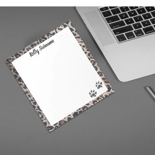 Bloco De Notas Impressão de pata! Tema de Cat Pad de anotação per