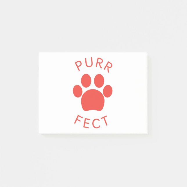 Bloco De Notas Impressão do Cat Perfect Red Purr Paw (Frente)