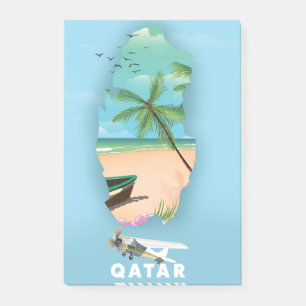 Bloco De Notas Impressão ilustrado do Qatar