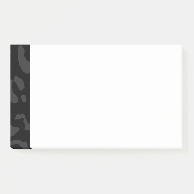 Bloco De Notas Impressão Leopardo Preto (Frente)