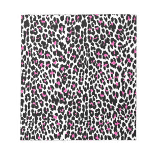 Bloco De Notas impressão-leopardo rosa
