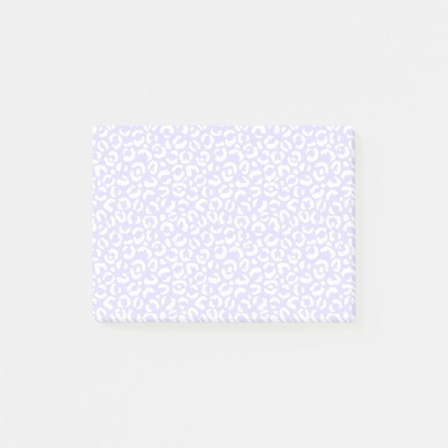 Bloco De Notas Impressão Lilac-Leopardo Roxo Branco (Frente)