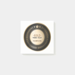 Bloco De Notas IMPRESSÃO PERSONALIZADO MEDAL Dourado #1 Campeão E