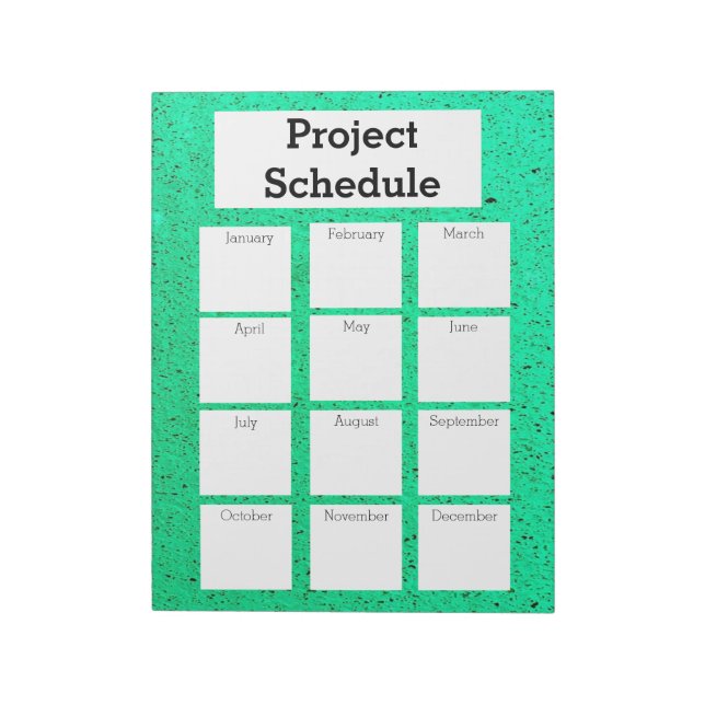 Bloco De Notas Impressão verde-aproximado do plano de projeto men (Invertido)