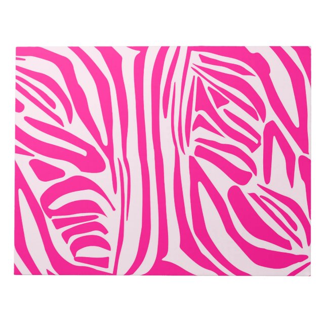 Bloco De Notas Impressão zebra rosa (Frente)