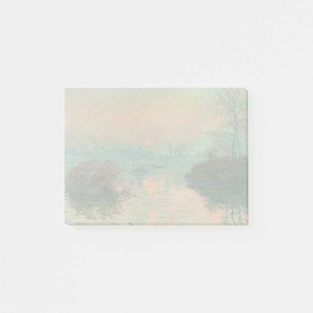 Bloco De Notas Impressionismo das Belas Artes do Monet Sunset (Frente)