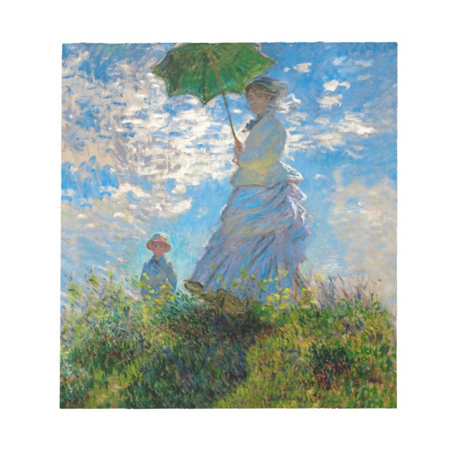 Bloco De Notas Impressionismo de Monet Woman (Frente)
