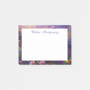 Bloco De Notas Impressionista de Flores Selvagens Personalizado