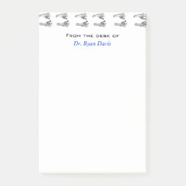 Bloco De Notas Impressões De Pé-Bebê De Pediatra Bonita.