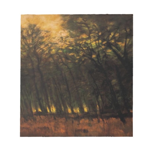 Bloco De Notas Incêndios na Floresta (por Laszlo Mednyanszky) (Frente)