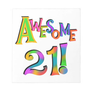 Bloco De Notas Incrível 21 t-shirts e presentes de aniversário