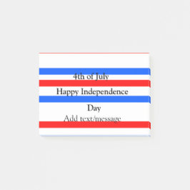 Bloco De Notas Independência do azul vermelho Dia 4 de julho