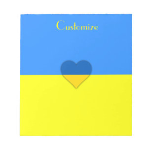 Bloco De Notas Indicador da Ucrânia Blue Yellow Thunder_Cove