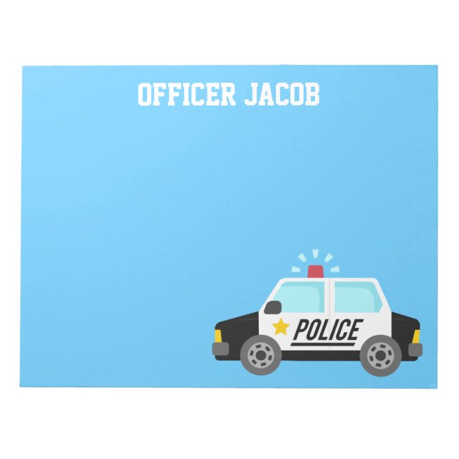 Bloco de Notas Infantil Carro de Polícia Clássico  (Frente)