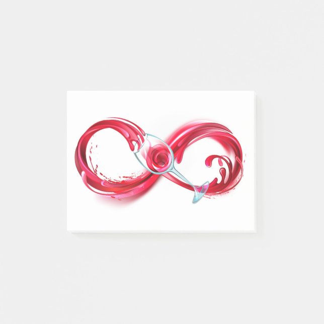 Bloco De Notas Infinidade com vinho tinto (Frente)