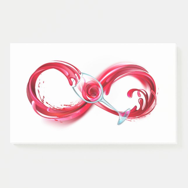 Bloco De Notas Infinidade com vinho tinto (Frente)