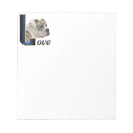 Bloco De Notas Inglês Buldog Love
