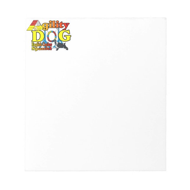 Bloco De Notas Inglês Cocker Spaniel Agilidade (Frente)
