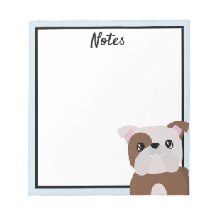 Bloco de notas inglês do vazio do buldogue
