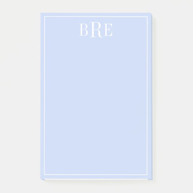 Bloco De Notas Iniciais azuis (Frente)