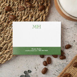 Bloco De Notas Iniciais Básicos de Verde do Moisés Limpo