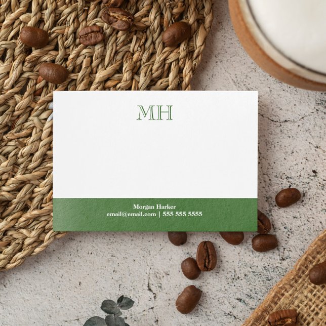 Bloco De Notas Iniciais Básicos de Verde do Moisés Limpo (Criador carregado)