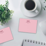 Bloco De Notas Iniciais mínimos limpos Borgonha rosa<br><div class="desc">Poste cor-de-rosa os blocos de anotação personalizados com suas iniciais,  nome e título. Simples cor-de-rosa posta as notas. Poste personalizado que anota em cor-de-rosa com suas iniciais e nome.</div>