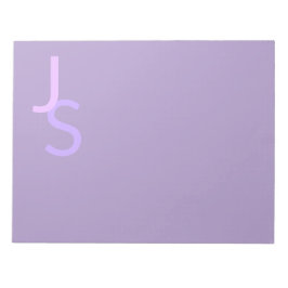 Bloco De Notas Iniciais Monogramas Sobrepostos Modernos | Roxa